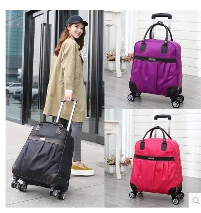 Wheeled Trolley Bag Travel Luggage Bag Carry On Rolling Luggage Bag Travel Boarding Bag With