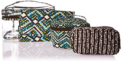 Vera Bradley Travel Cosmetic Set, Rain Forest