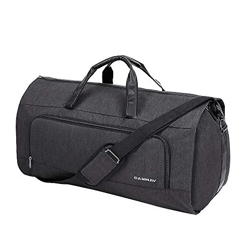 Carry on Garment Bag, 60L Large Travel Duffel Bag with Shoes Compartment Convertible Suit Travel Bag Weekender Bag for Men Women