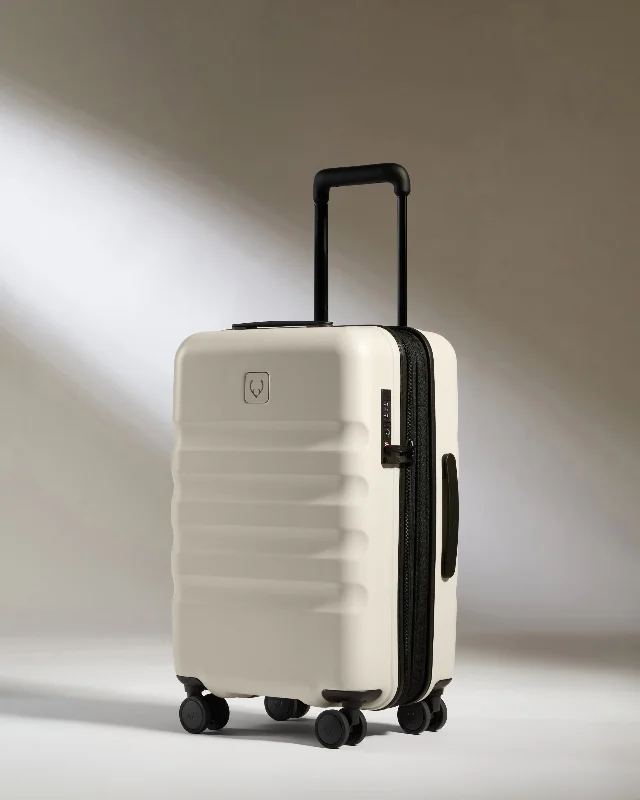 Expandable Cabin Suitcase in Taupe - Icon Stripe