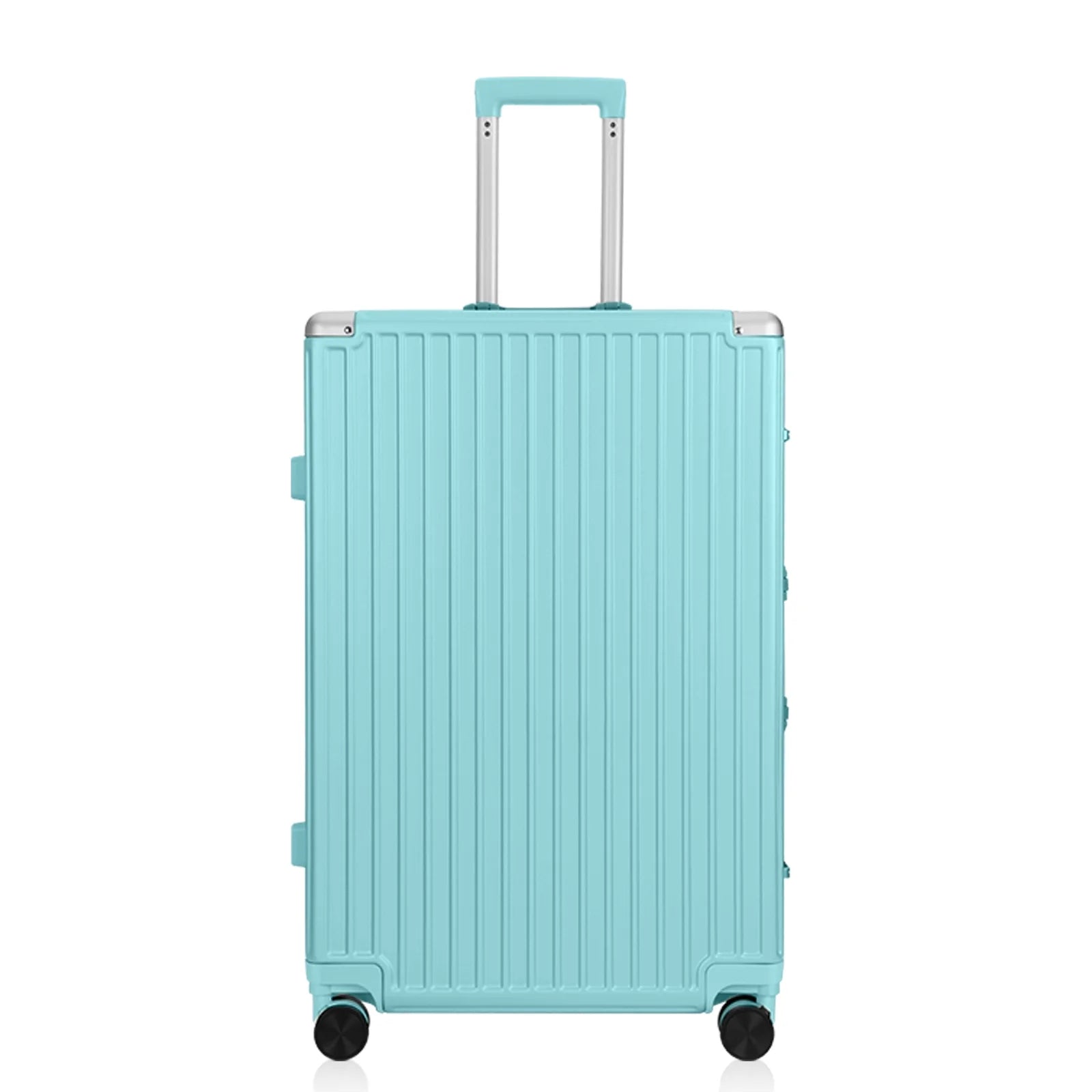 ANTAKO Luggage with Aluminum Frame, 28" Hard Shell Travel Suitcase Zipperless Checked Luggage with 360° Spinner Wheels TSA Lock, Mint Green