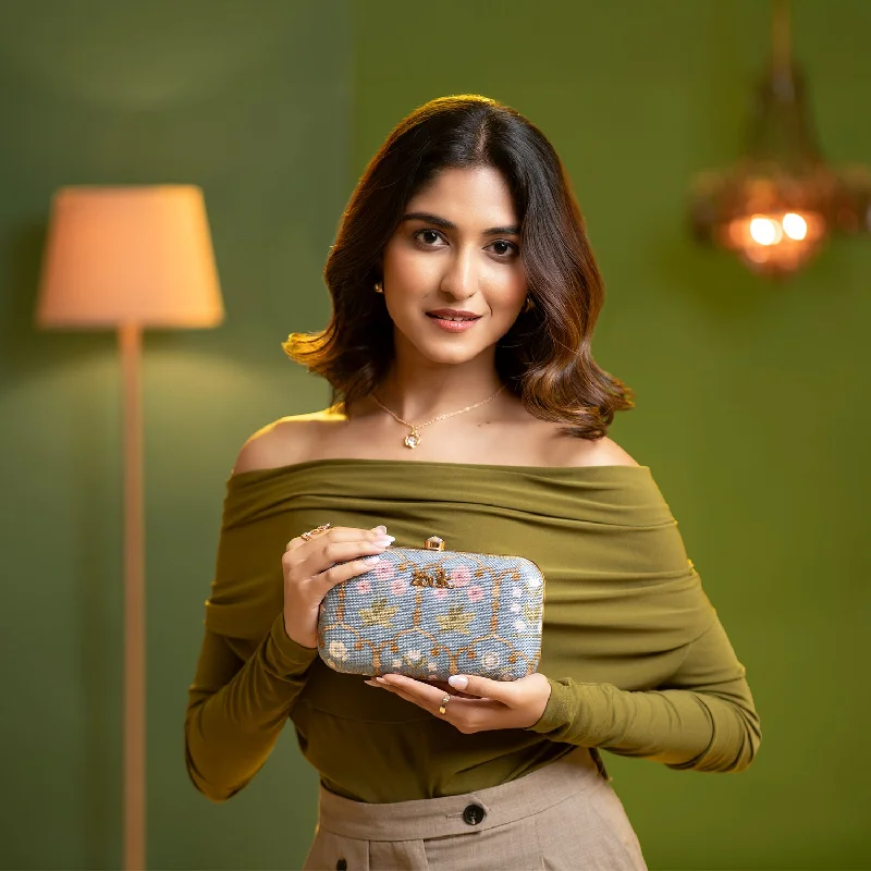 Jaipur Fresco Blue Clutch