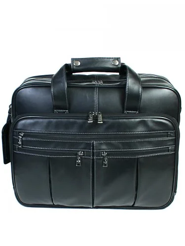 Hidesign By Scully Private Stock Laptop Briefcase,Plonge Black,One Size