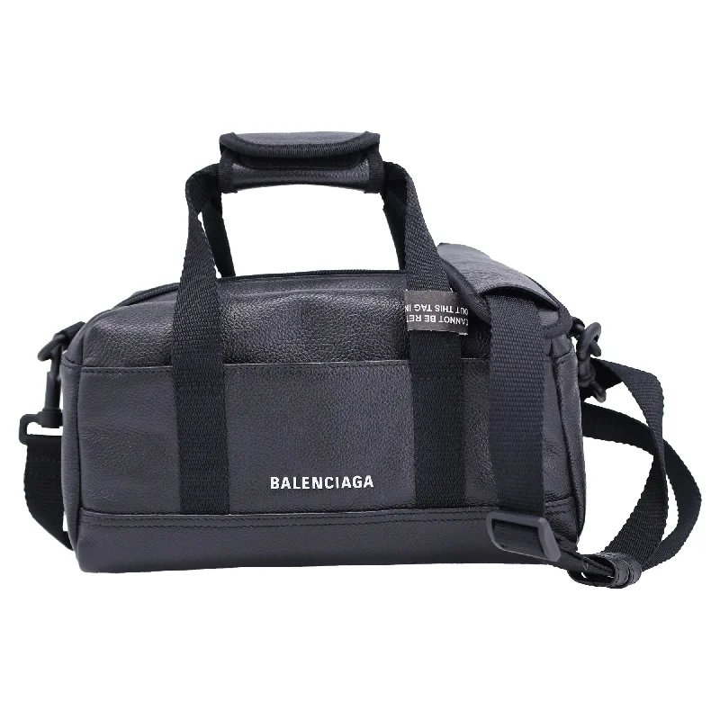 Balenciaga Explorer Small Duffle Bag in Black Leather