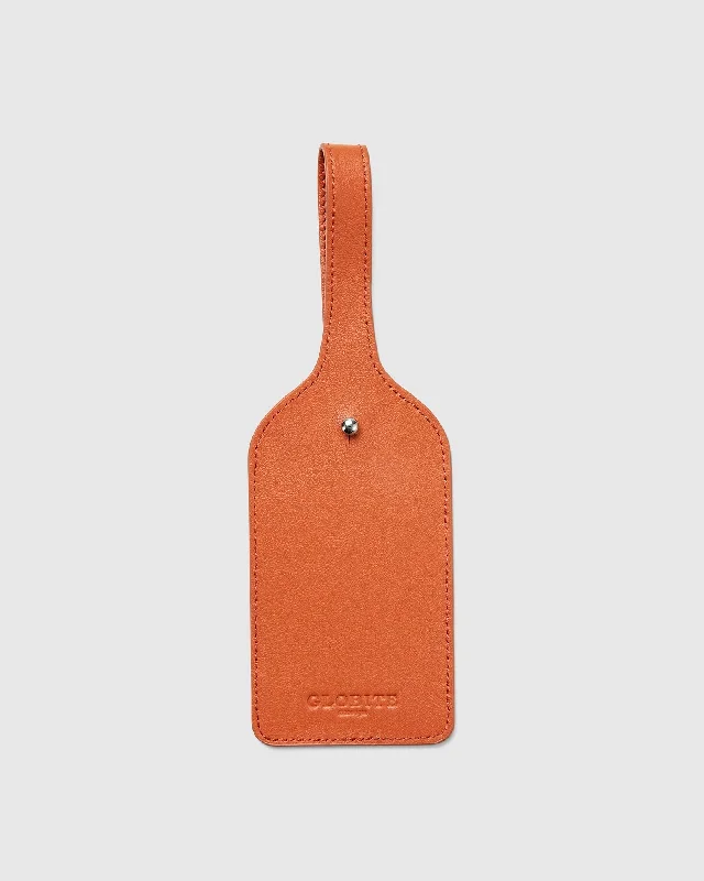 Leather Luggage Tag - Squash Orange