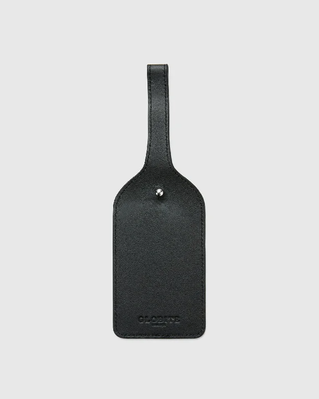 Leather Luggage Tag - Black