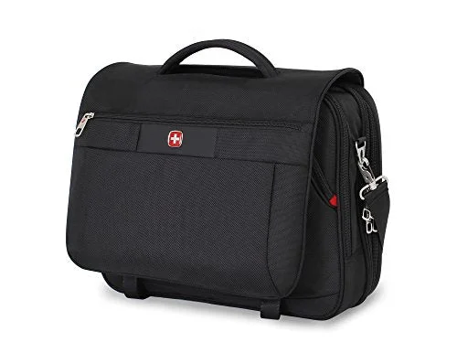 Swiss Gear Sa8733 Black Tsa Friendly Scansmart Laptop Messenger Bag - Fits Most 15 Inch Laptops Amd