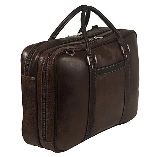 Piel Leather Vintage Laptop Brief, Vintage Brown, One Size