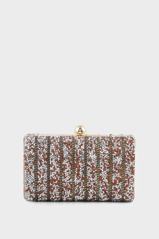 Party Wear Clutch BK4005-Coffee