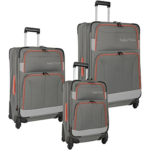 Nautica Shipline 3 Piece Set, Charcoal Grey/Orange