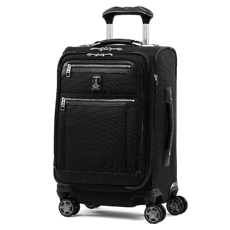 Travelpro Luggage Platinum Elite 20" Carry-on Expandable Business Spinner w/USB Port, Shadow Black