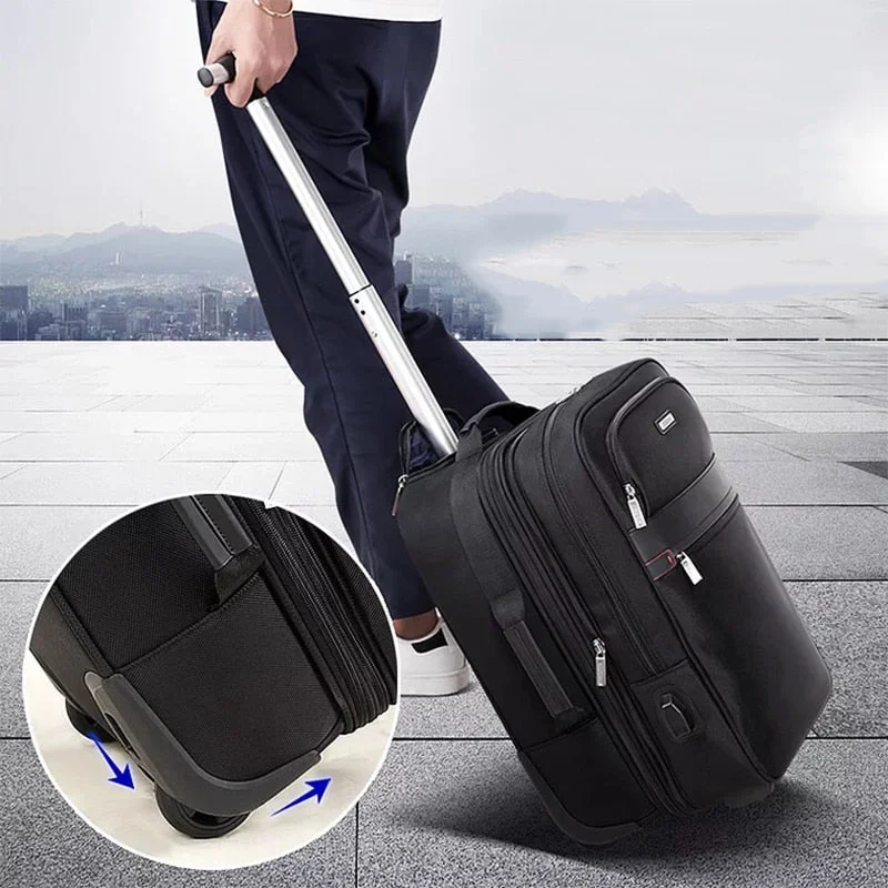 Multi-Function Carry-Ons Trolley Case,Rolling Luggage,Detachable Travelcase,Usb Luggage,18"Boarding