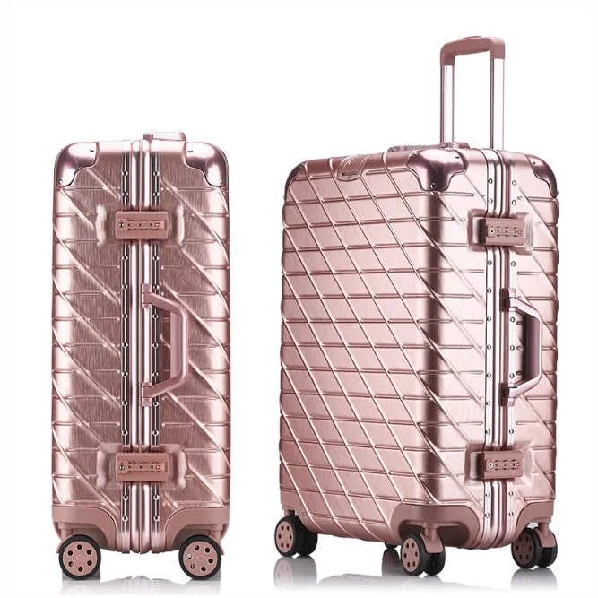 20''24''26''29'' Aluminum Alloy Trolley Carry On Luggage Fashion Travel Cabine Tsa Lock Koffer Mala