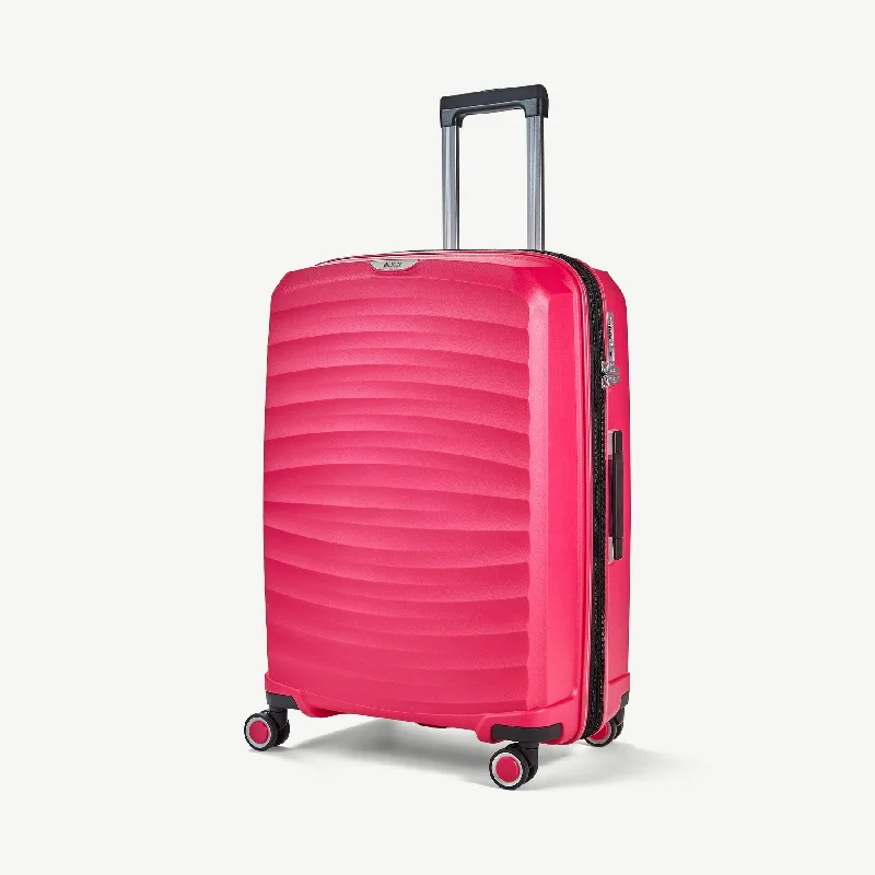 Sunwave Expandable Hardshell Medium Suitcase 66cm - Pink