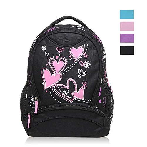 Hynes Eagle Sweetheart Pattern Kids Backpack Black