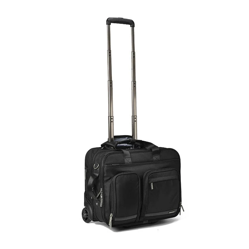 18"Carry-Ons Trolley Case,Business Rolling Luggage,Multi-Function Password Box,Portable Boarding