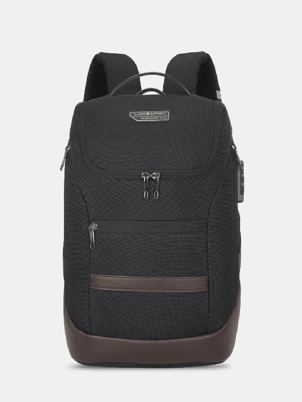 Lavie Sport Emperor 24L Anti-theft Laptop Backpack For Men & Women |Boys & Girls Black/Choco