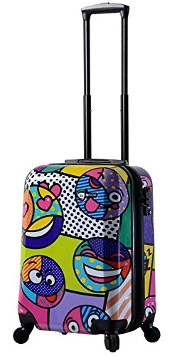 Mia Toro Italy Emojis Hardside Spinner Luggage 20" Carry-On, Multi-Color