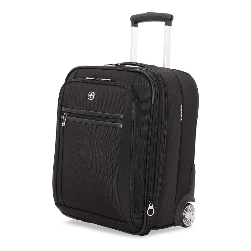 SWISSGEAR Premium Rolling Carry-On 19-inch Luggage | Wheeled Weekend Travel Suitcase | Men's and Women's - Black