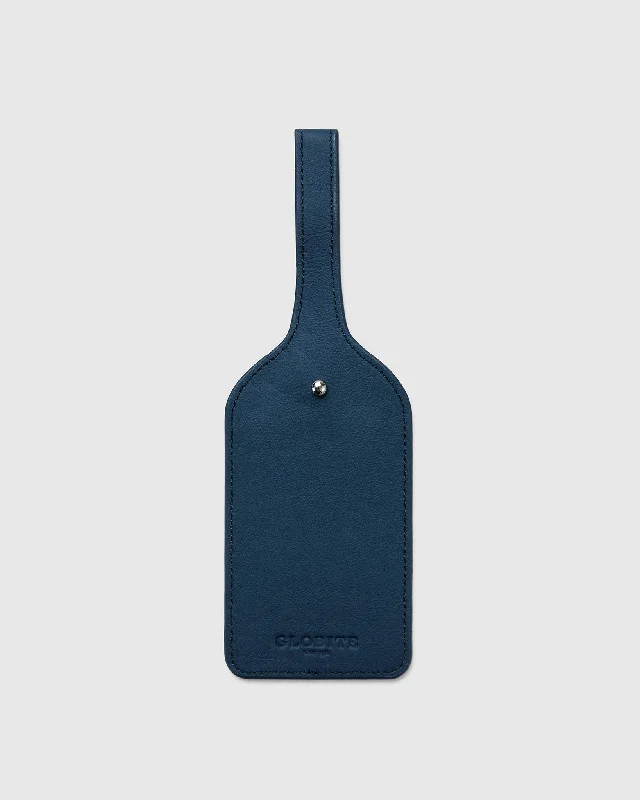 Leather Luggage Tag - Night Blue