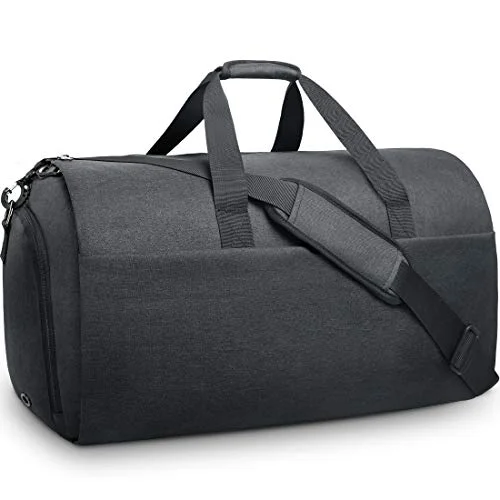 Garment Bags Convertible Suit Travel Bag with Shoes Compartment Waterproof Large Carry on Duffel Bags Garment Weekender Bag for Men Women Black