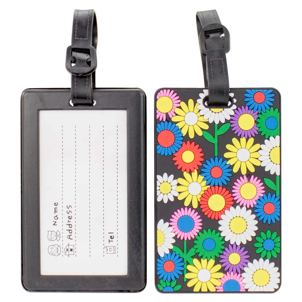 Colorful Luggage ID Tags – Set of 2 (Flower Garden)