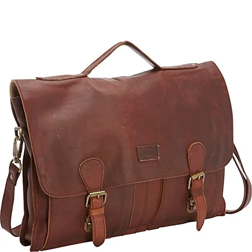 Sharo Leather Bags Soft Leather Laptop Messenger Bag And Brief Xl (Brown)